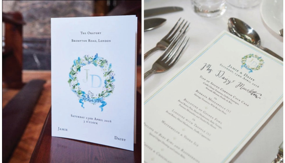 The wedding stationery 