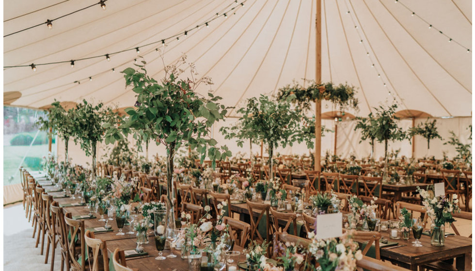 The inside of the marquee - all the decor was provided by Papakata. 