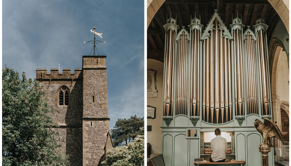 The Church in Ramsbury where Harriet and Ed got married. 