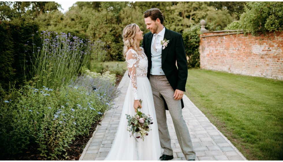 Poppy and Freddie in the walled garden