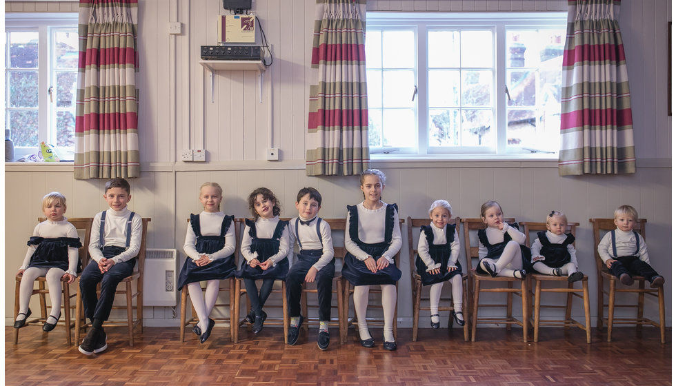 The bridemaids and pageboys before the ceremony.