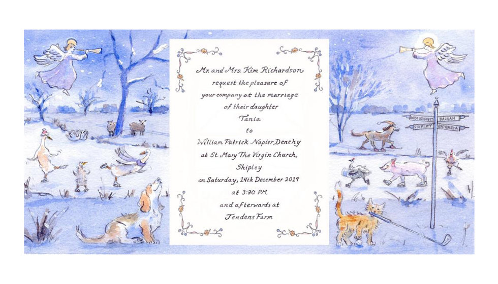 A wedding invitation. 