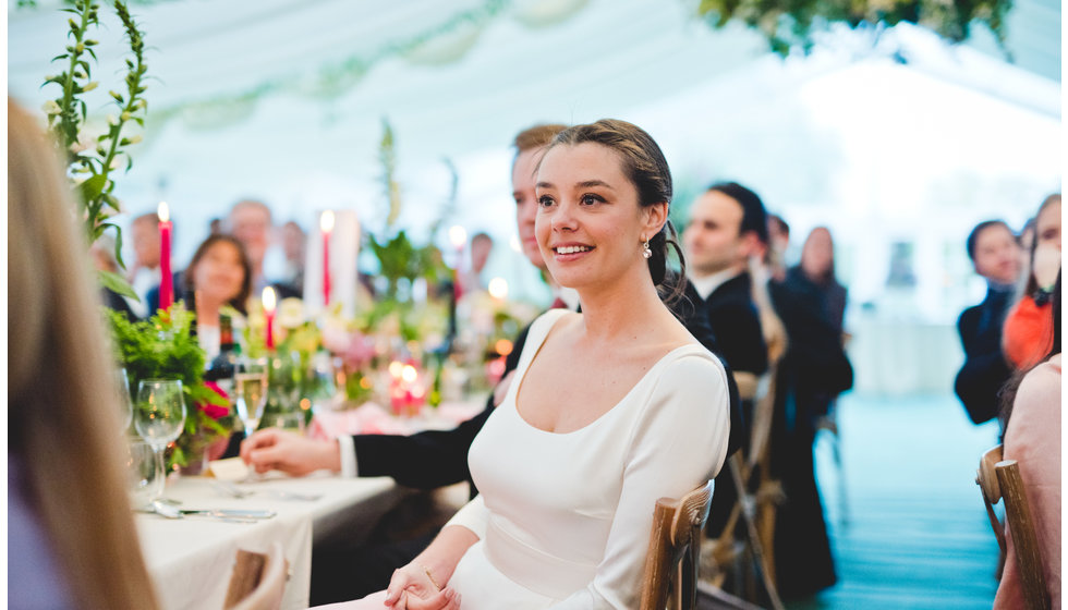 The bride on her wedding day.