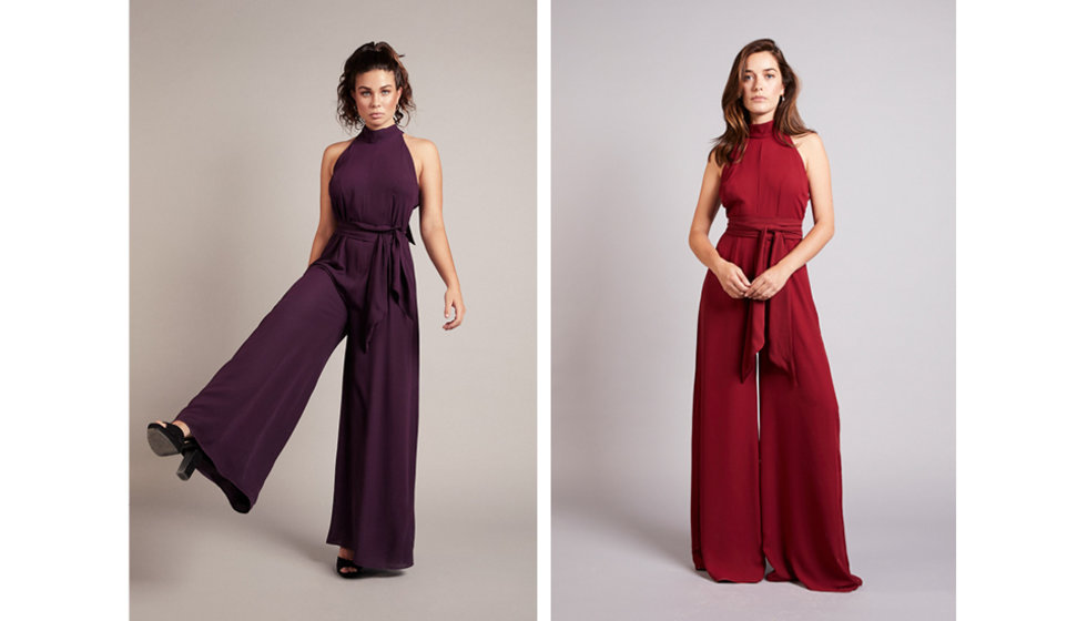 Autumnal jumpsuits for bridesmaids.