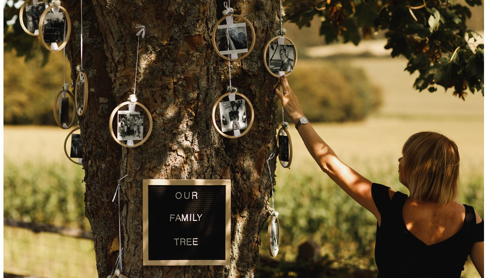 Hannah and Myles did lots of personal touches such as a memory tree in the garden.