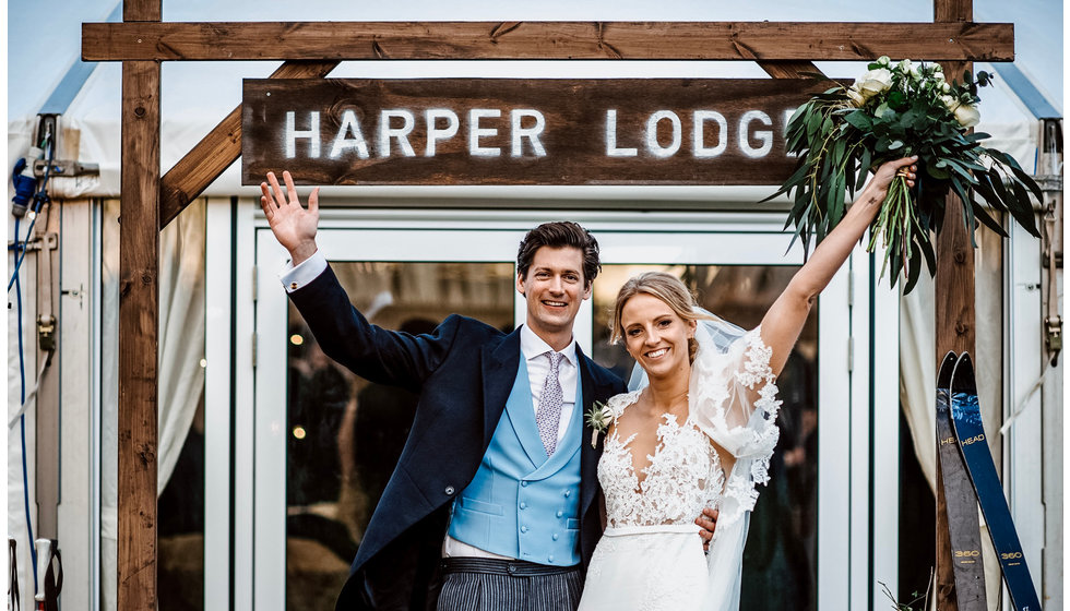 The marquee with a lodge sign.