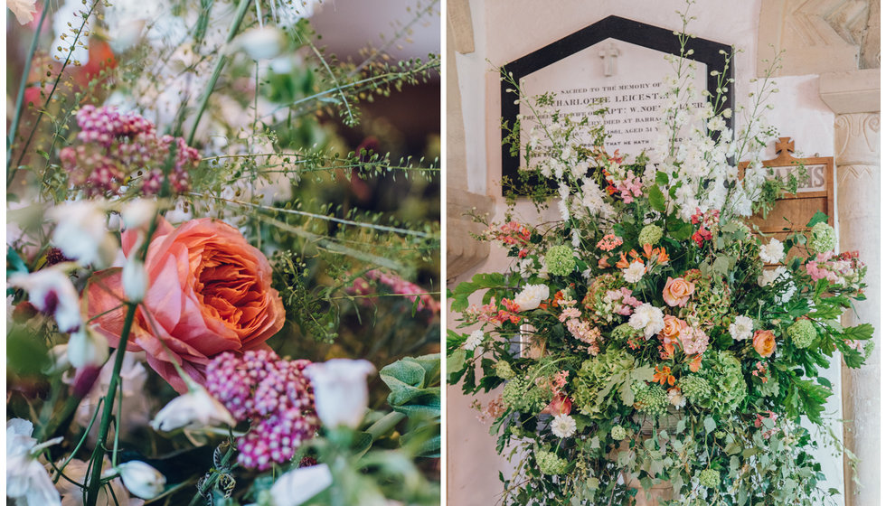 Close ups of the Church flowers.