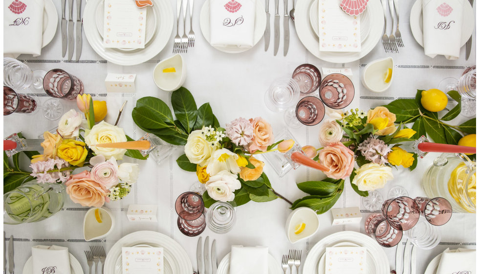 A table laid in Sophie Conran china.