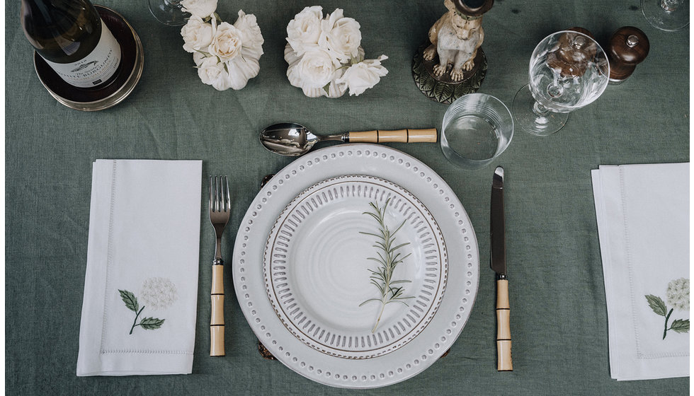 An overhead shot of the 3rd tablescape styled by Chenai from By Chenai events.