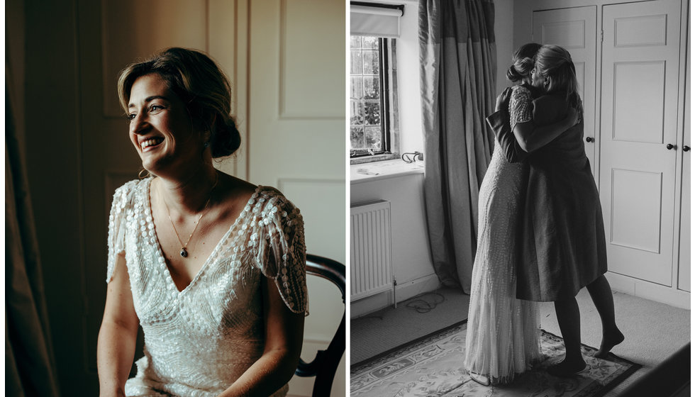 The bride and her mother on the morning of her wedding.