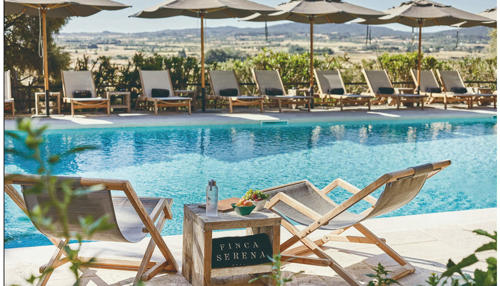 The pool area at Finca Serena. 