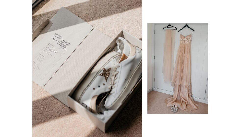 Chloe's golden goose wedding trainers