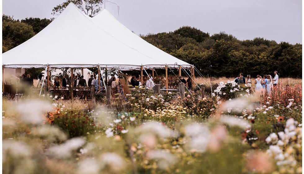 WPC Real Couple Kate and Andrew’s Sustainable & Locally Sourced Wedding in York: Marquee