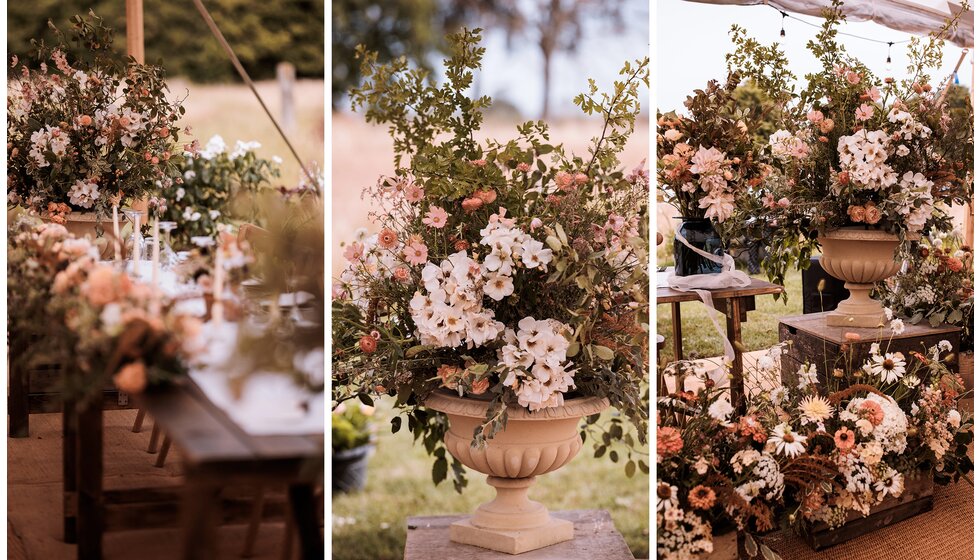 WPC Couple Kate and Andrew’s Sustainable & Locally Sourced Wedding in York: Flower Decoration