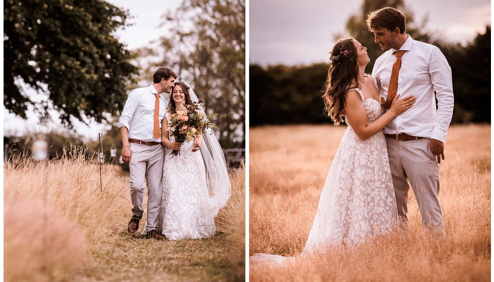 WPC Couple Kate and Andrew’s Sustainable & Locally Sourced Wedding in York: A Photo of the Couple