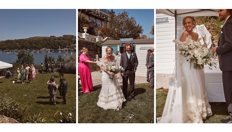 Jessica & Jack’s Idyllic Seaside Wedding in Cornwall: Wedding reception in the Fowey Harbour Hotel