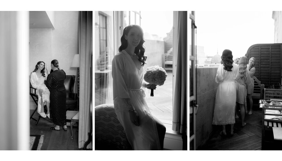 Sam & Rachel’s Old Hollywood Glam inspired London Wedding: Bride Getting Ready